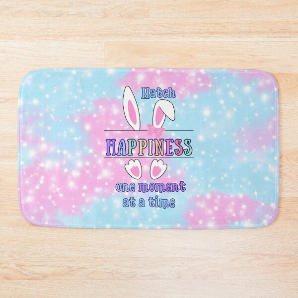 Item preview, Hatch Happiness One Moment at a Time | Cute Bunny Inspirational Wall Art designed and sold by MagicContOasis.
