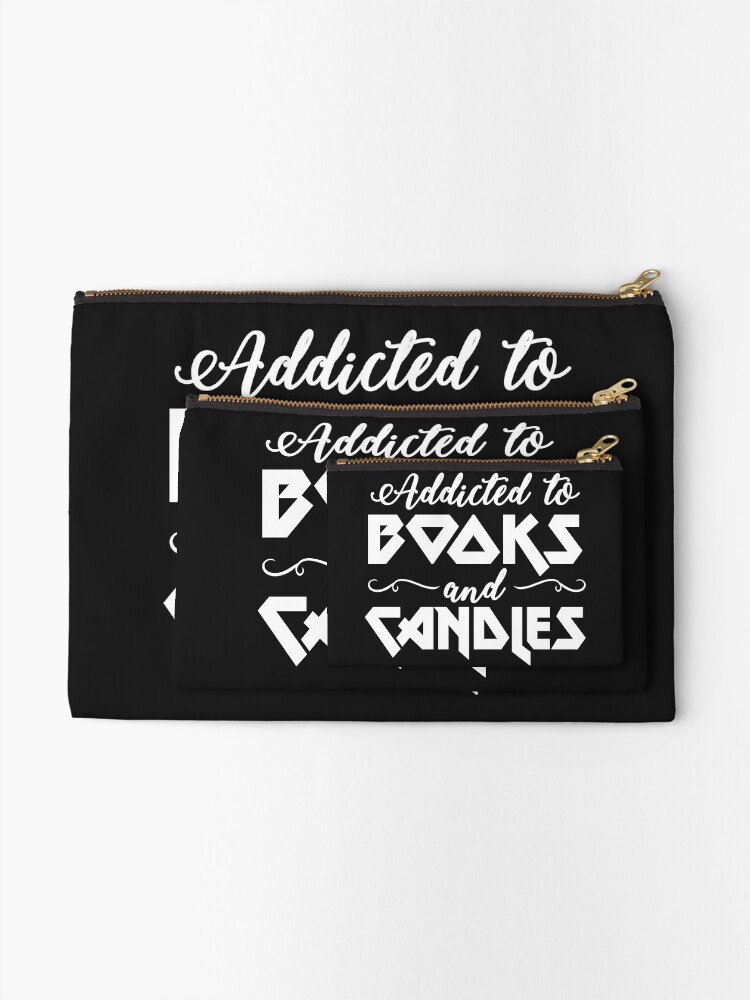 Alternate view of Addicted To Book & Candles T-shirt Zipper Pouch