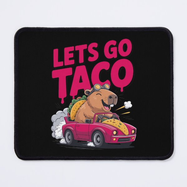 Item preview, Let’s Go Taco Capybara Driving Car designed and sold by MonkiFlipp.