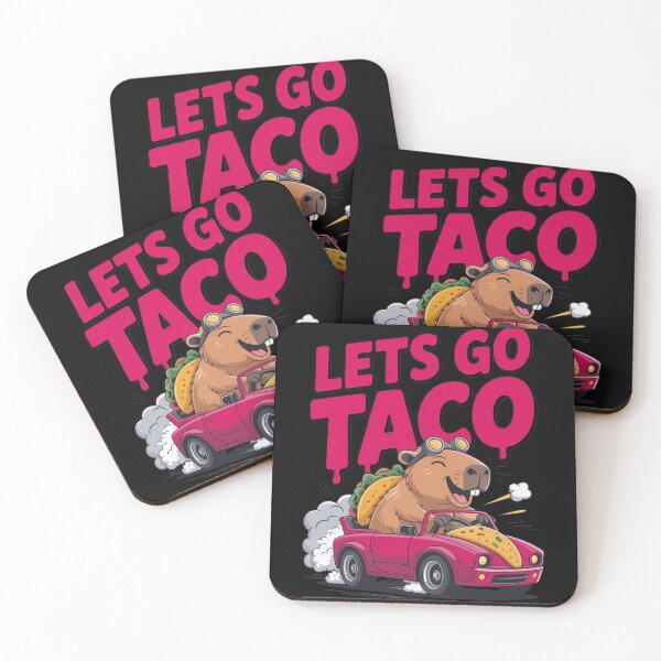 Item preview, Let’s Go Taco Capybara Driving Car designed and sold by MonkiFlipp.