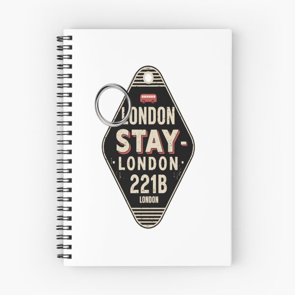 Item preview, London UK Retro Motel Keychain Room Tag 221B designed and sold by stickercuffs.