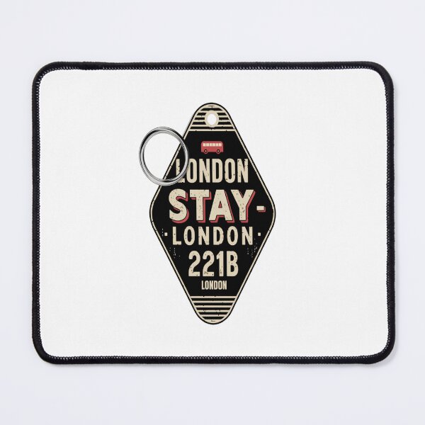 Item preview, London UK Retro Motel Keychain Room Tag 221B designed and sold by stickercuffs.