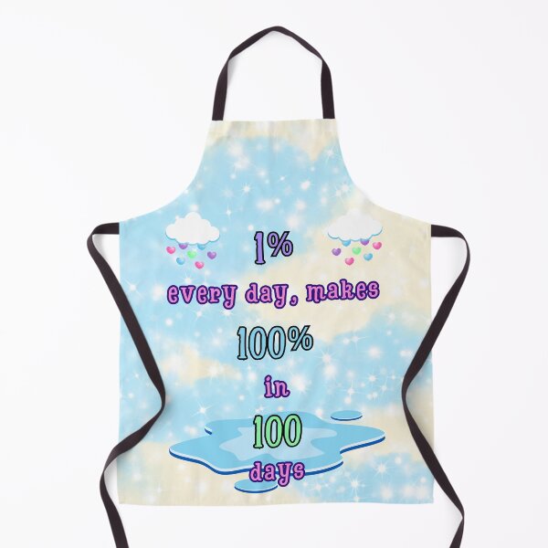 Item preview, 1% Every Day Makes 100% in 100 Days | Motivational Cloud Quote Poster designed and sold by MagicContOasis.