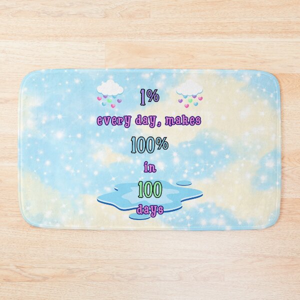 Item preview, 1% Every Day Makes 100% in 100 Days | Motivational Cloud Quote Poster designed and sold by MagicContOasis.