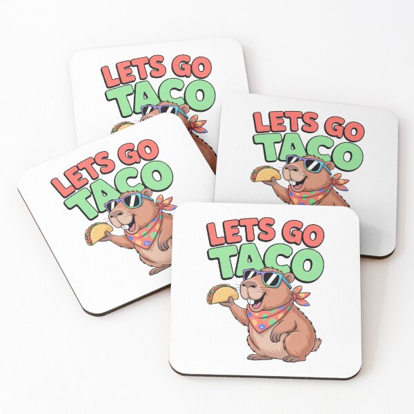 Item preview, Let’s Go Taco Funny Capybara Design designed and sold by MonkiFlipp.