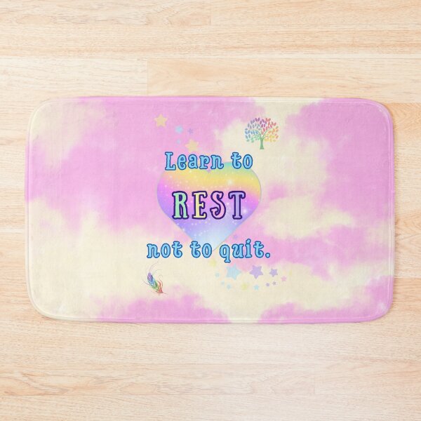 Item preview, Learn to Rest, Not to Quit | Rainbow Heart Motivational Poster designed and sold by MagicContOasis.