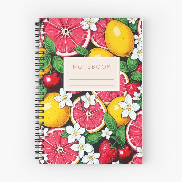 Item preview, Citrus Burst Notebook – Orange & Lemon Fruit Pattern Journal for Everyday Use designed and sold by Pandi-makes.