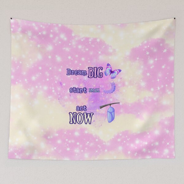 Item preview, Dream Big, Start Small, Act Now | Butterfly Growth Motivational Poster designed and sold by MagicContOasis.