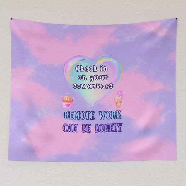 Item preview, Remote Work Can Be Lonely | Coworker Support Poster | Cute Check-In Reminder designed and sold by MagicContOasis.