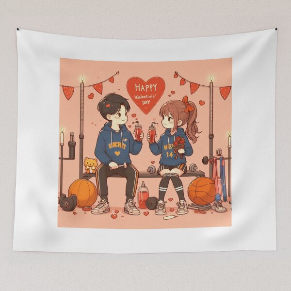 Item preview, Love & Game – Valentine’s Day Sports Couple Illustration designed and sold by ashokreddy343.