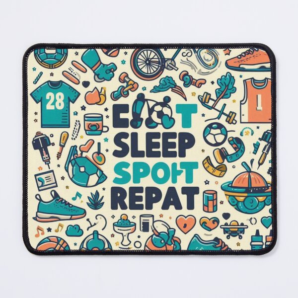 Item preview, Eat Sleep Sport Repeat – Illustrated Icons for the Athlete Life designed and sold by ashokreddy343.