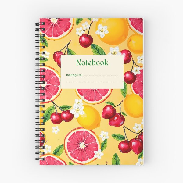 Item preview, Colorful Mixed Fruit Pattern Journal for Writing & Planning designed and sold by Pandi-makes.