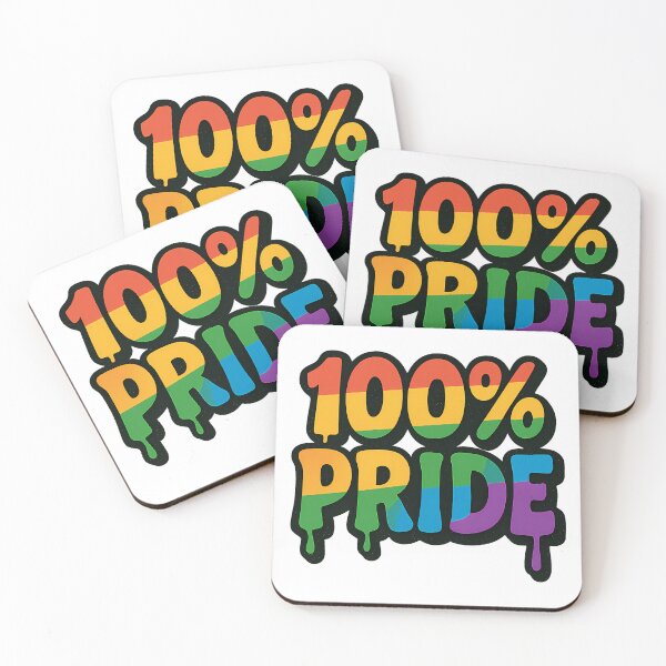 Item preview, 100% Pride – Rainbow Bold Typography designed and sold by Haus Of Sin.