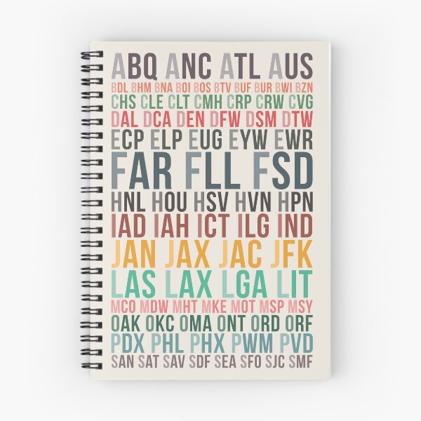 Item preview, U.S. Airport Codes designed and sold by Craphe.