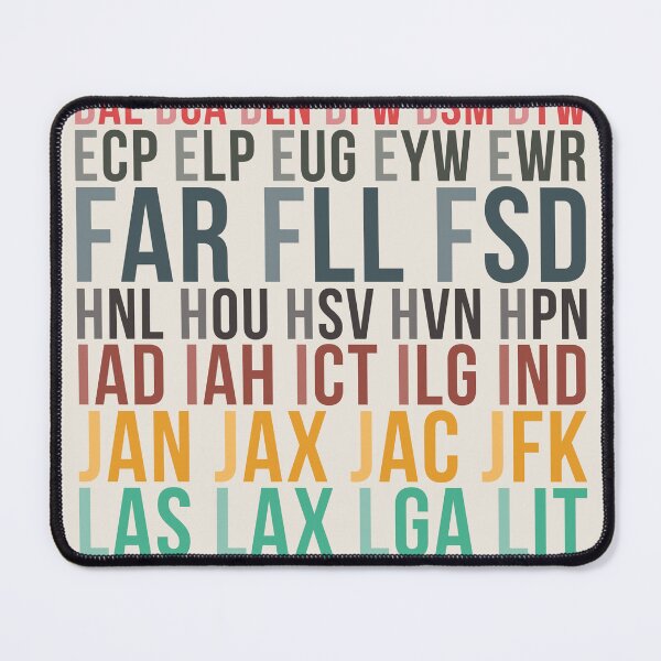 Item preview, U.S. Airport Codes designed and sold by Craphe.