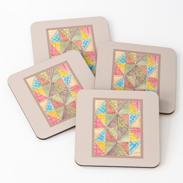 Item preview, Quilt - watercolor and pen illustration designed and sold by Annie Mason Art.