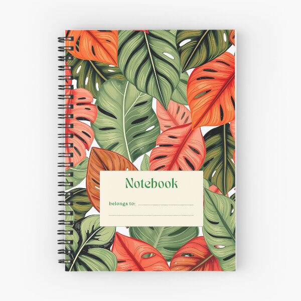 Item preview, colorful tropical notebook  designed and sold by Pandi-makes.
