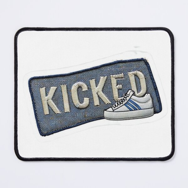 Item preview, KICKED – Amalgamation of shoes Lifestyle Emblem Sticker Best-selling design Premum quality viral drop reloaded designed and sold by Imaginarium of Chaos falcon88 .