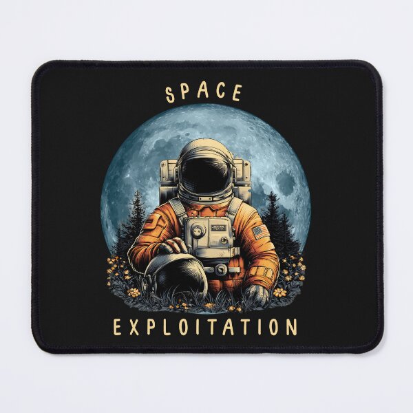 Item preview, Space Exploitation Astronaut Moon Graphic Design designed and sold by MTJ-Mushrooms.