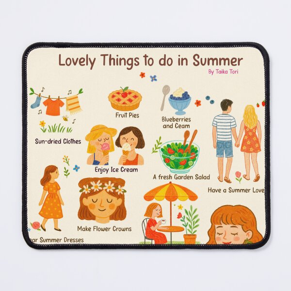 Item preview, Lovely things to do in summer- poster designed and sold by Taika Tori Art .