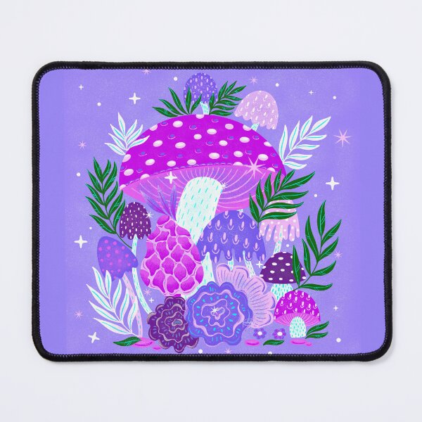 Item preview, Whimsical Mushrooms - Purple designed and sold by Aforesty.