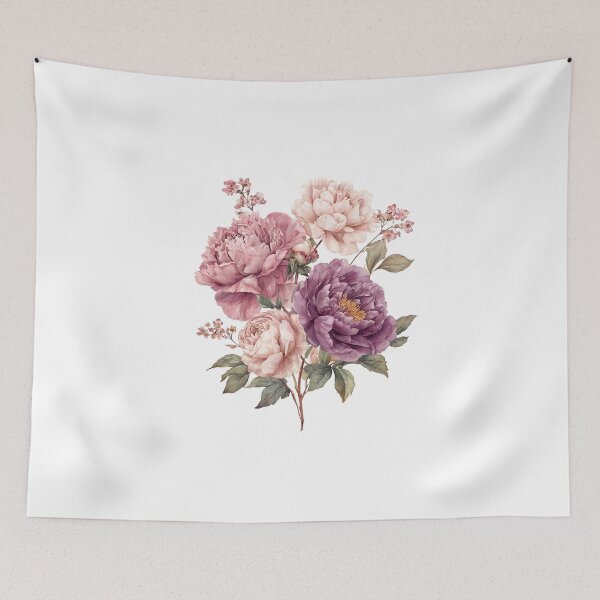 Item preview, Beautiful bouquet of peonies and flowers in soft pastel colors arranged artistically for decoration designed and sold by Ms. Iryna.