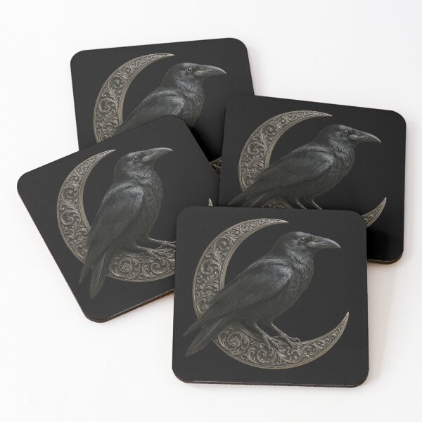 Item preview, The mystical connection between moon and raven designed and sold by Girih.