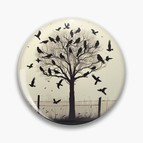 Item preview, Tree Full of Crows in a Black Silhouette designed and sold by Marymarice.