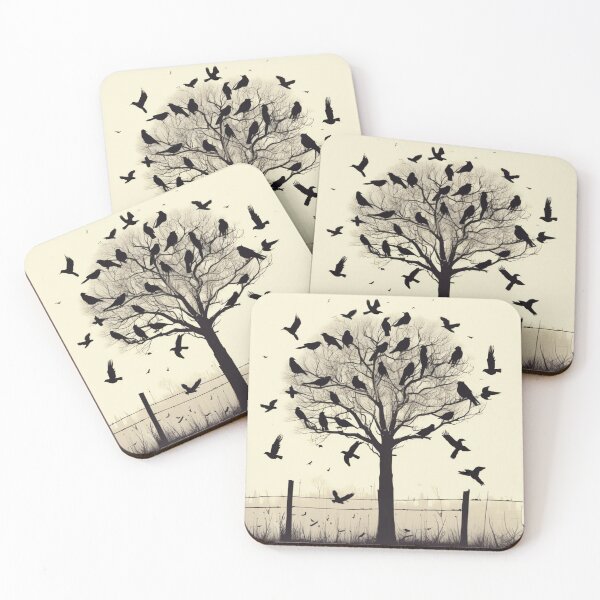 Item preview, Tree Full of Crows in a Black Silhouette designed and sold by Marymarice.