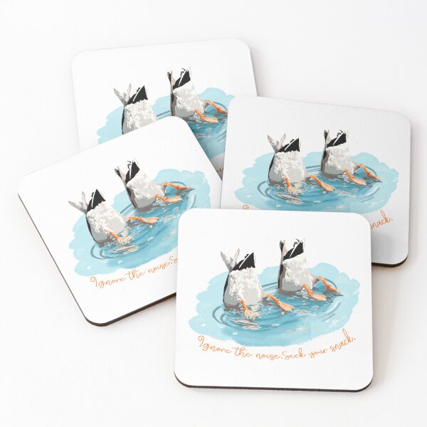 Item preview, Ignore the Noise, Seek Your Snack – Funny Duck Illustration designed and sold by Pandositive.