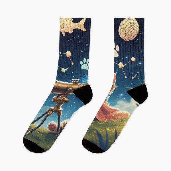 Item preview, Cute Astrology Kittie look at the Stars Type 2. designed and sold by TrapArtDesign .
