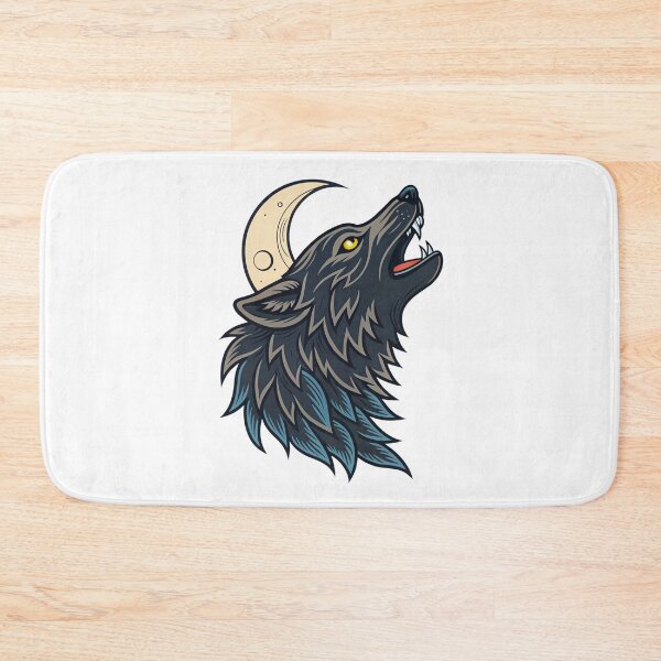 Item preview, Lunar Howl Wolf Moon Emblem designed and sold by Alahchin Art.