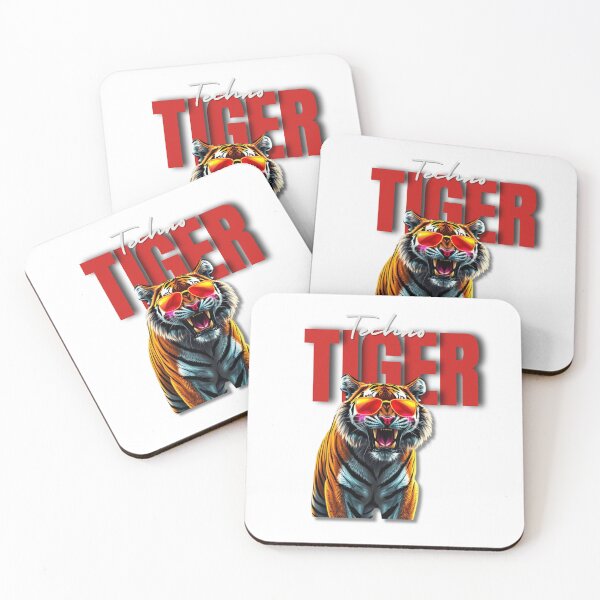 Item preview, Techno Tiger - Futuristic Tribal Animal Art for T-Shirts, Phone Cases & Wall Art designed and sold by fusionwears.