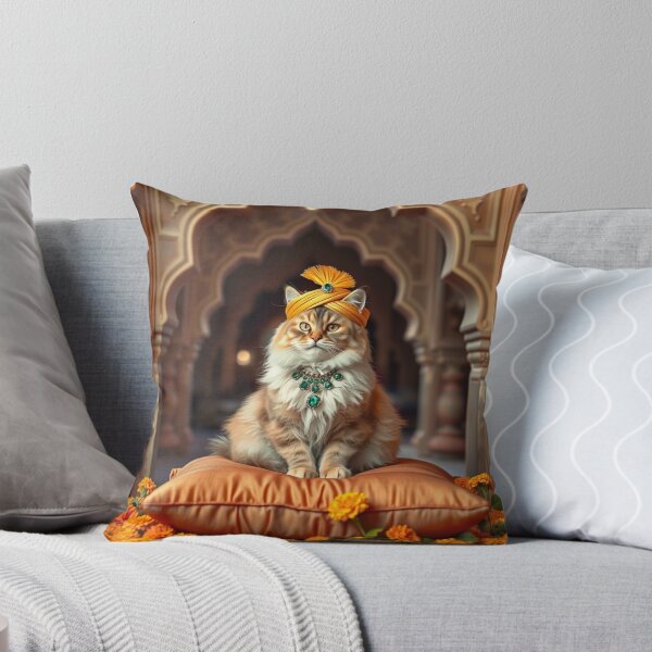 Item preview, Royal Cat of Rajasthan - Majestic Indian Feline Art for T-Shirts, Tote Bags & Home Decor designed and sold by fusionwears.