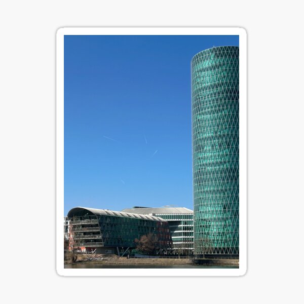 Westhafen Tower - Largest apple wine glass Sticker