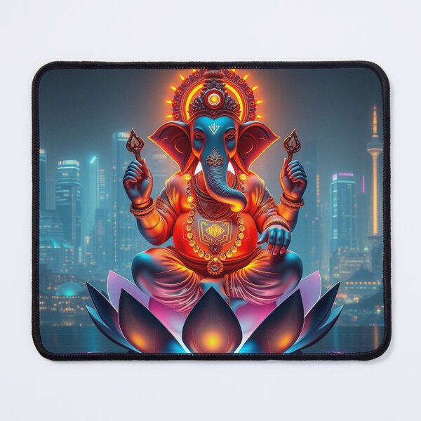 Item preview, Neo Ganesha Glow - Cyberpunk Hindu God Art with Circuit Patterns for Techwear & Phone Cases designed and sold by fusionwears.