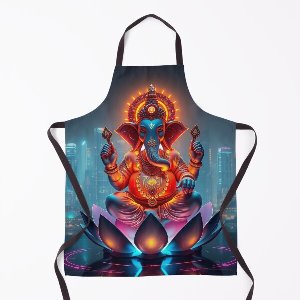 Item preview, Neo Ganesha Glow - Cyberpunk Hindu God Art with Circuit Patterns for Techwear & Phone Cases designed and sold by fusionwears.