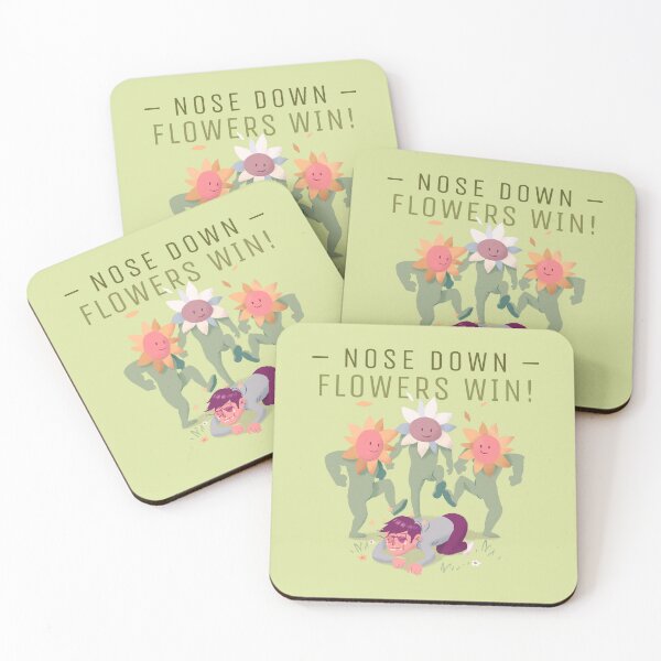 Item preview, Nose Down - Flowers Win! Allergy Season Humor designed and sold by NOTRE-BONHEUR.