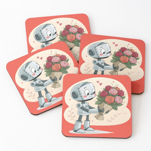 Item preview, Robot with a Floral Heart designed and sold by Danivique.