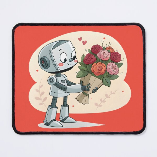 Item preview, Robot with a Floral Heart designed and sold by Danivique.
