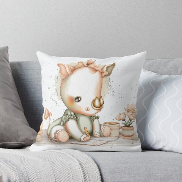 Item preview, Sweet Baby Unicorn Writing a Letter – Pastel Nursery Art Print designed and sold by Lowrain Nabih.