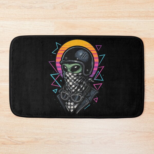 Item preview, Alien Biker Bandit Vaporwave Retro designed and sold by TomFrontierArt.