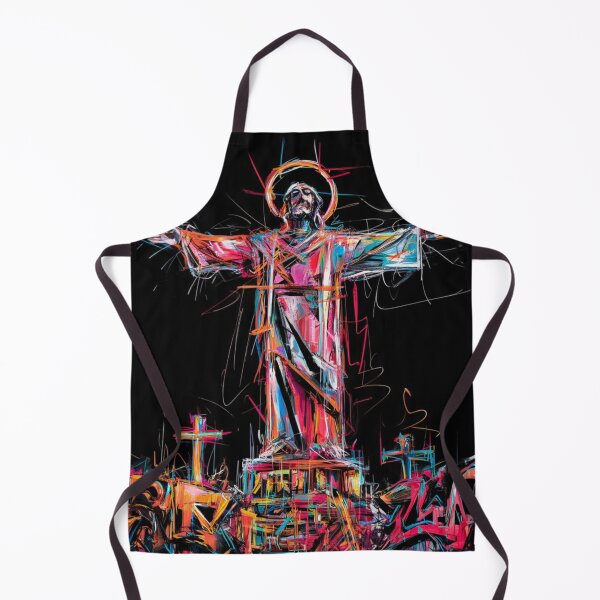 Item preview, Neon Divine Christ – Vibrant Graffiti Religious Art designed and sold by WildStroke.