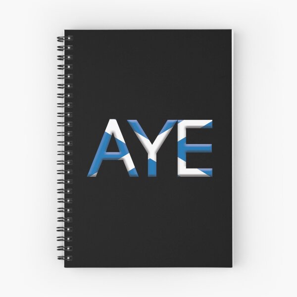 Artikelvorschau, AYE, 3D schottischer Unabhängigkeit Saltire Flag Text Slogan entworfen und verkauft von MacPean.