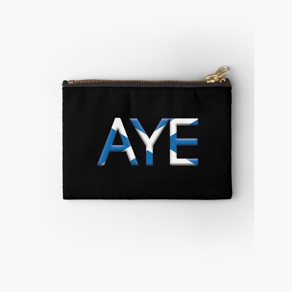 Item preview, AYE, 3D Scottish Independence Saltire Flag Text Slogan designed and sold by MacPean.