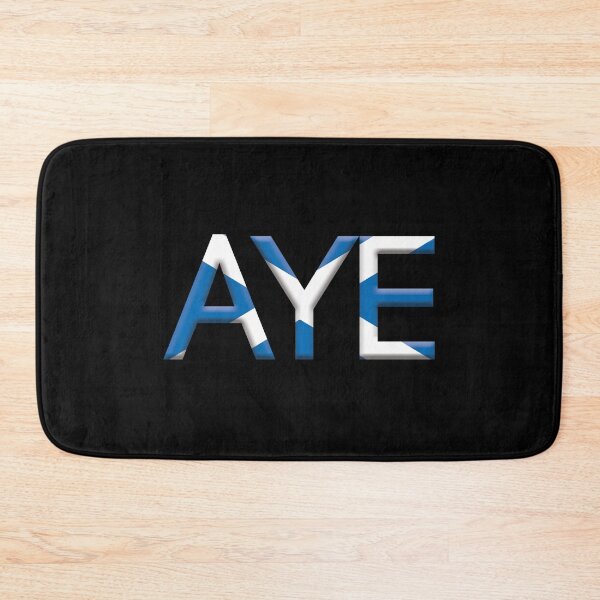 Item preview, AYE, 3D Scottish Independence Saltire Flag Text Slogan designed and sold by MacPean.