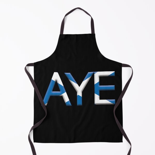 Item preview, AYE, 3D Scottish Independence Saltire Flag Text Slogan designed and sold by MacPean.