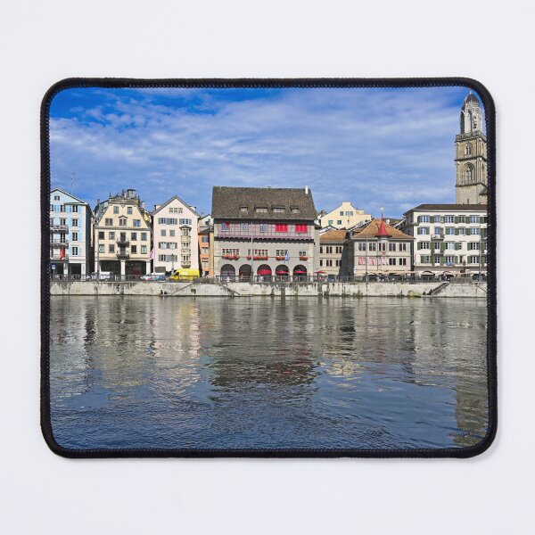 Item preview, Old town Zurich center with Grossmunster churh and river Limmat, Switzerland designed and sold by goceris.
