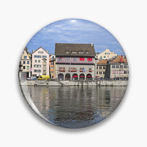 Item preview, Old town Zurich center with Grossmunster churh and river Limmat, Switzerland designed and sold by goceris.