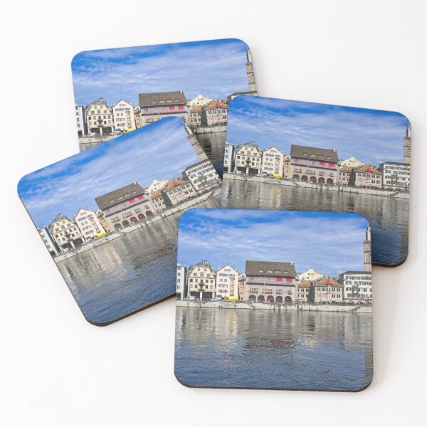 Item preview, Old town Zurich center with Grossmunster churh and river Limmat, Switzerland designed and sold by goceris.